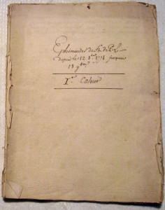 1_Couverture du premier cahier des Éphémérides de Latapie